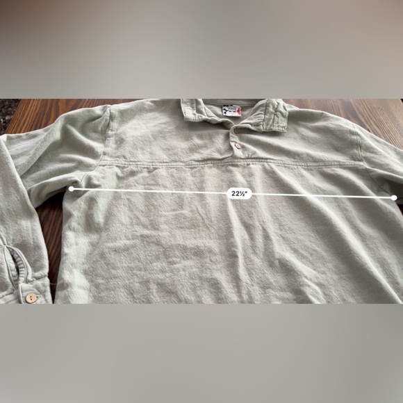 Drawstrings of Malibu green 1/4 Button pullover Shirt women’s M Travel coastal - Picture 6 of 15